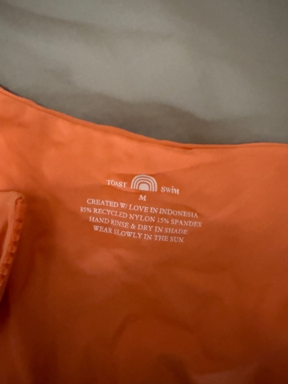 Toast Surf Suit One Piece Swimsuit - Nectarine, Medium - Picture 4 of 8